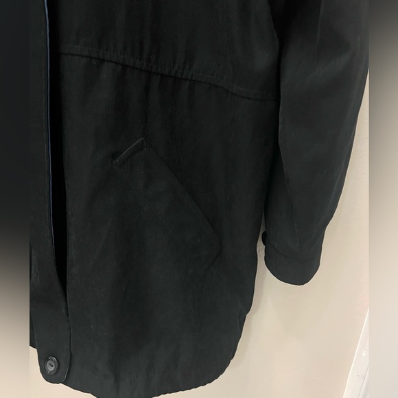 London Fog Black Bomber Jacket with Blue Accents - Picture 5 of 9